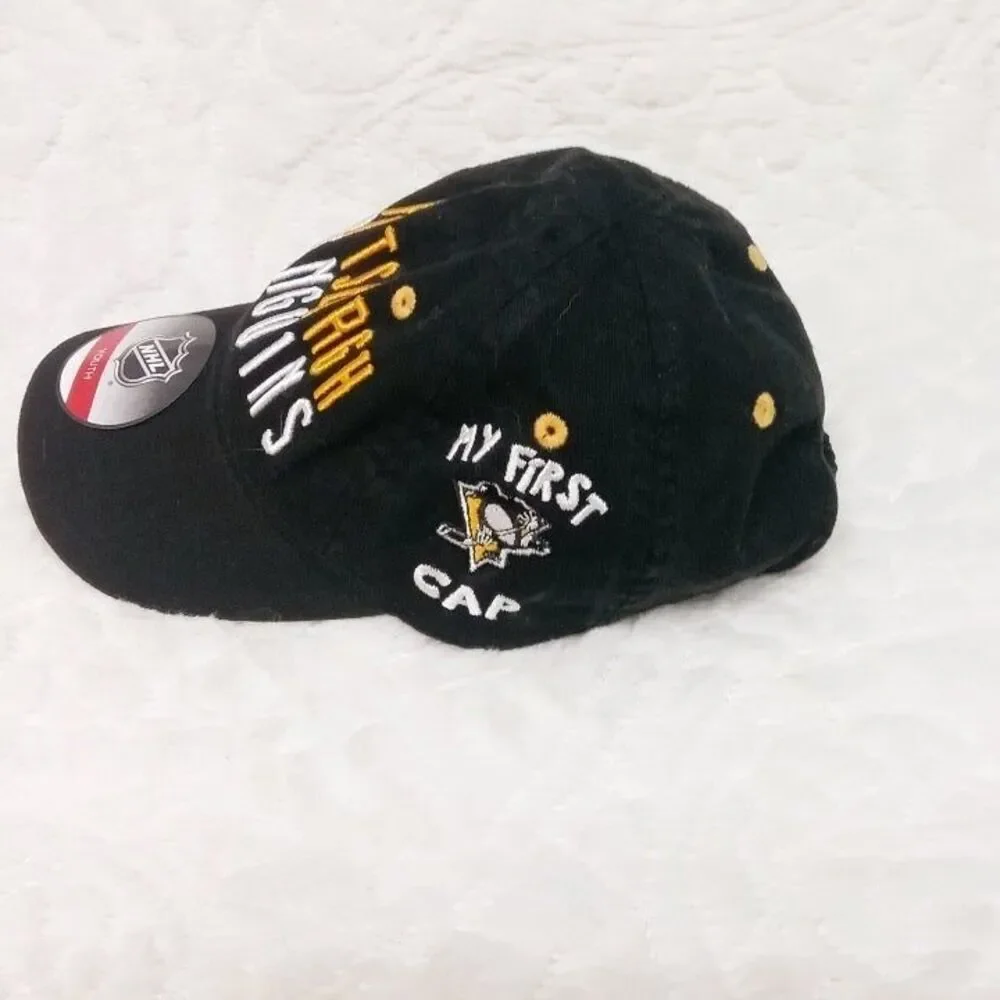 NHL Pittsburgh Penguins Hat  My First Cap Black Slouch Flex Fit Youth OSFM New